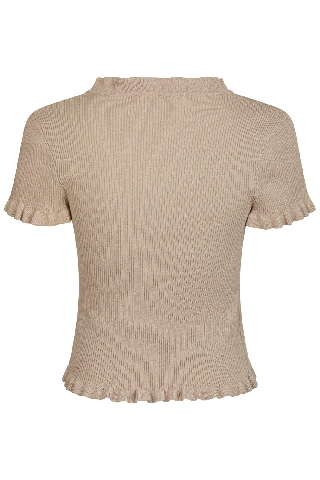 Neo Noir - Esla Frill Knit Tee 164432 - 213 - Sand