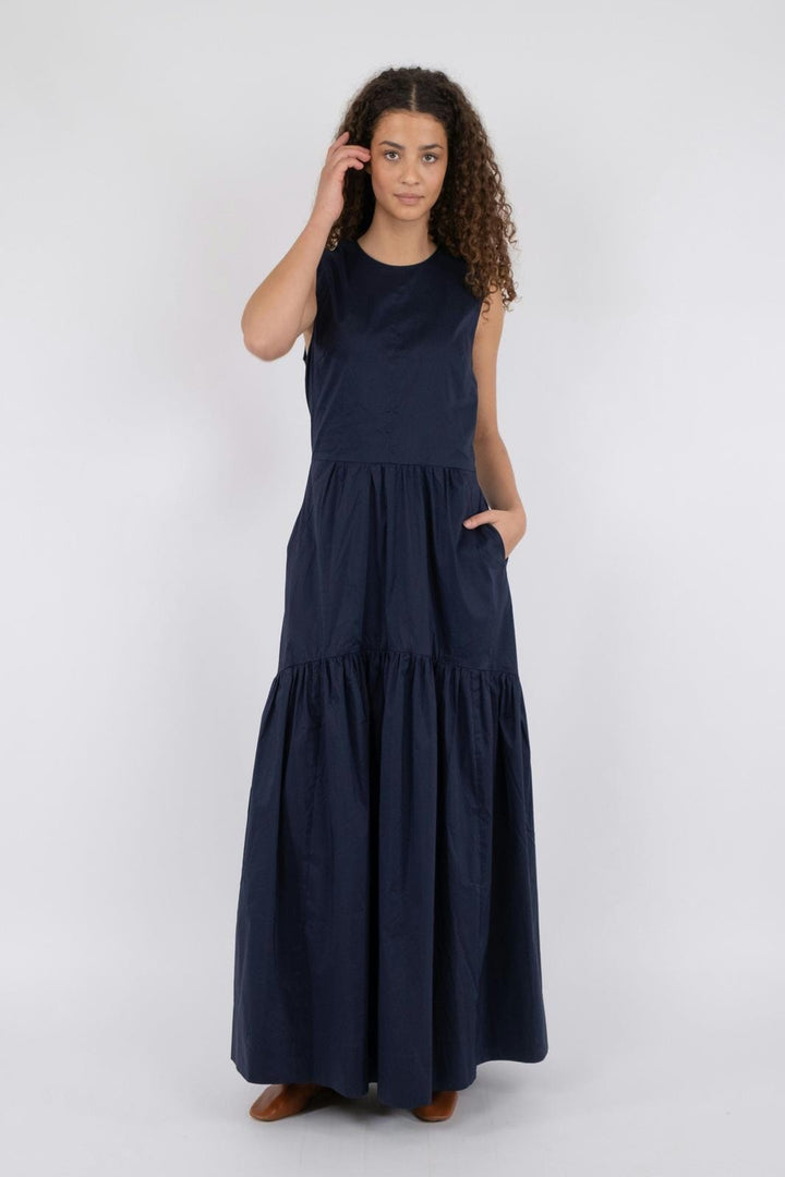 Neo Noir - Eysha Poplin Dress - Navy