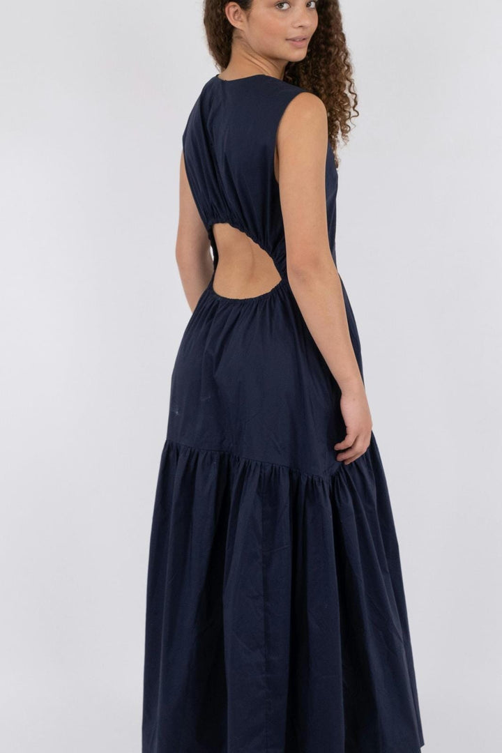 Neo Noir - Eysha Poplin Dress - Navy