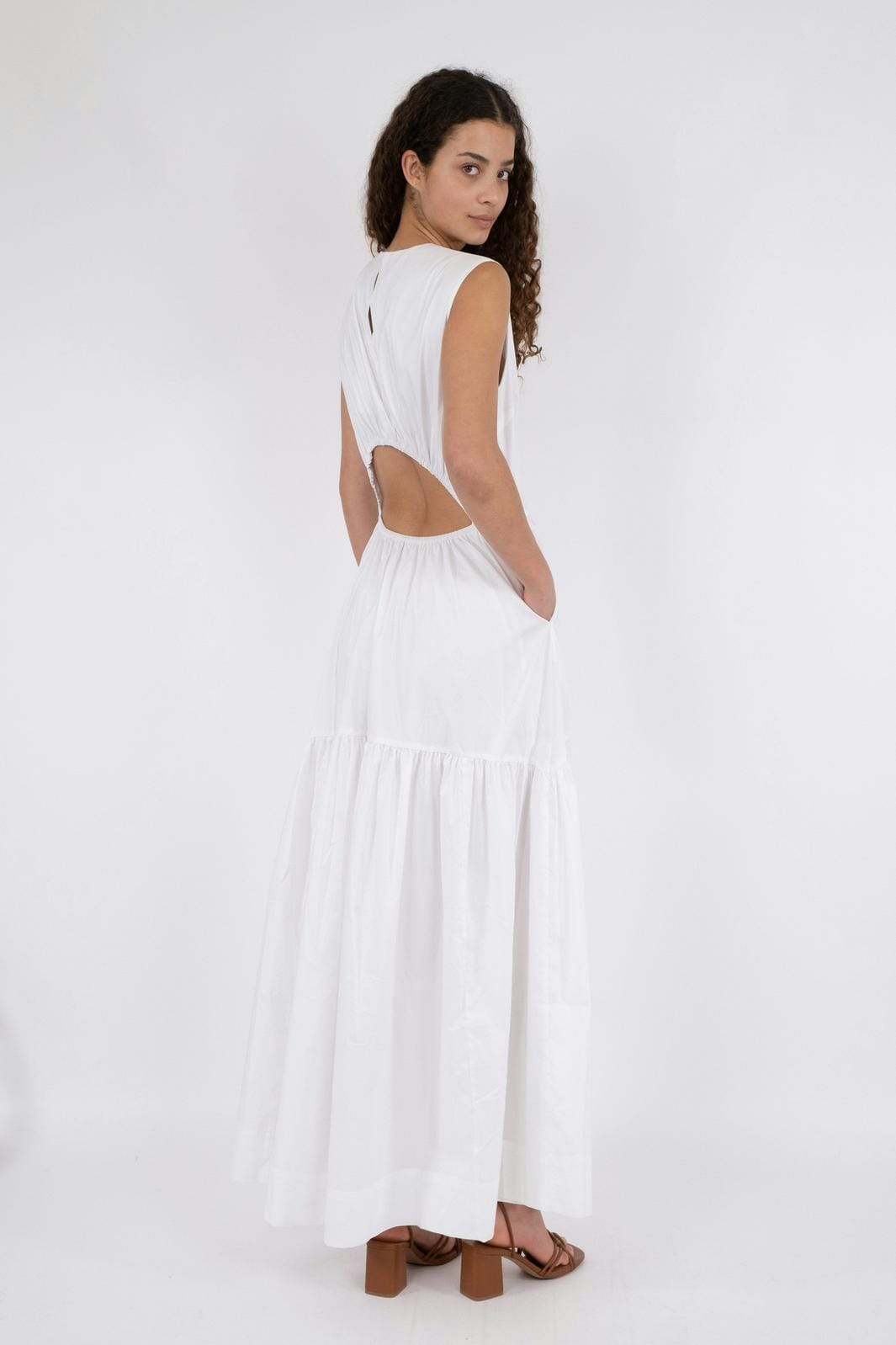 Neo Noir - Eysha Poplin Dress - White