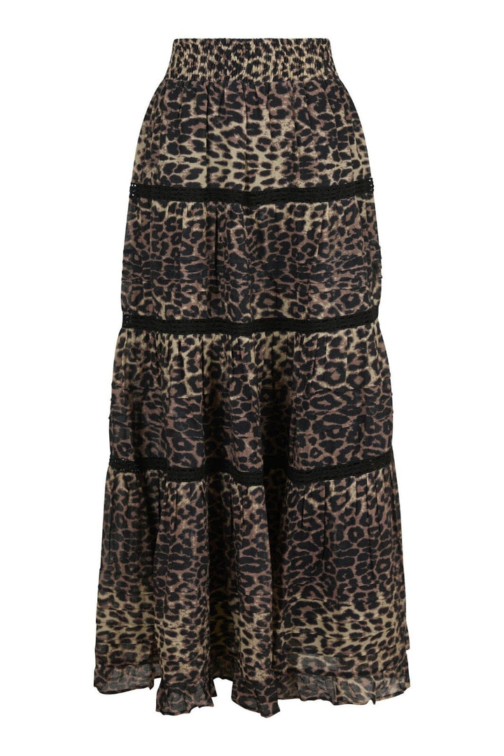 Forudbestilling - Neo Noir - Felicia Leo Voile Skirt - Leopard Nederdele 