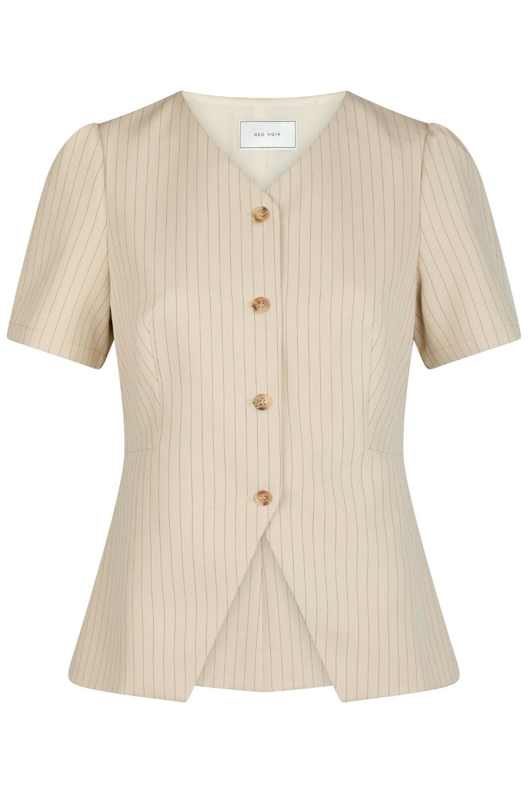 Neo Noir - Jules Pinstriped Blouse 164812 - 213 - Sand