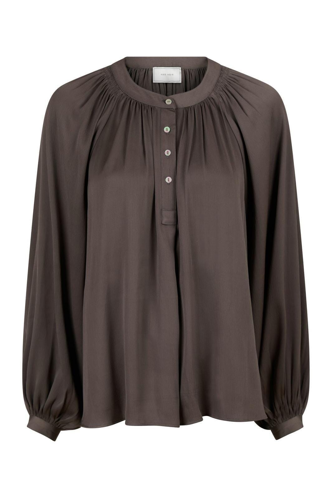 Neo Noir - Kirsty Structure Blouse - Brown