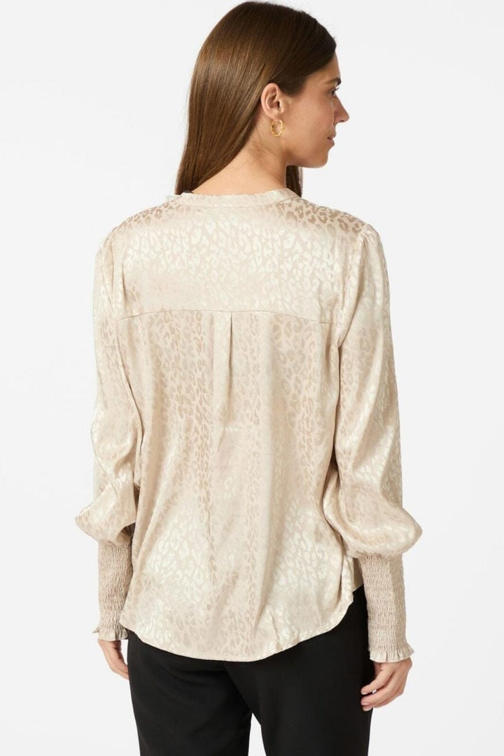 Neo Noir - Landa Leo Jacquard Blouse 164321 - Champagne