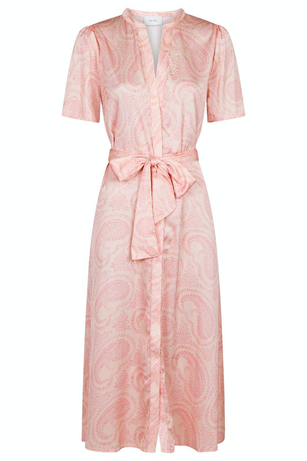 Forudbestilling - Neo Noir - Lane Abstract Paisley Dress - Soft Pink (Juni) Kjoler 