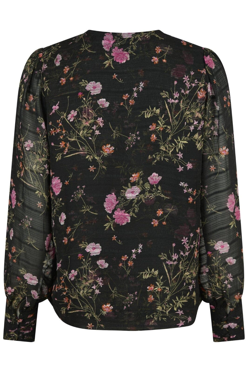 Forudbestilling - Neo Noir - Mahra Flower Print Blouse - Black Bluser 