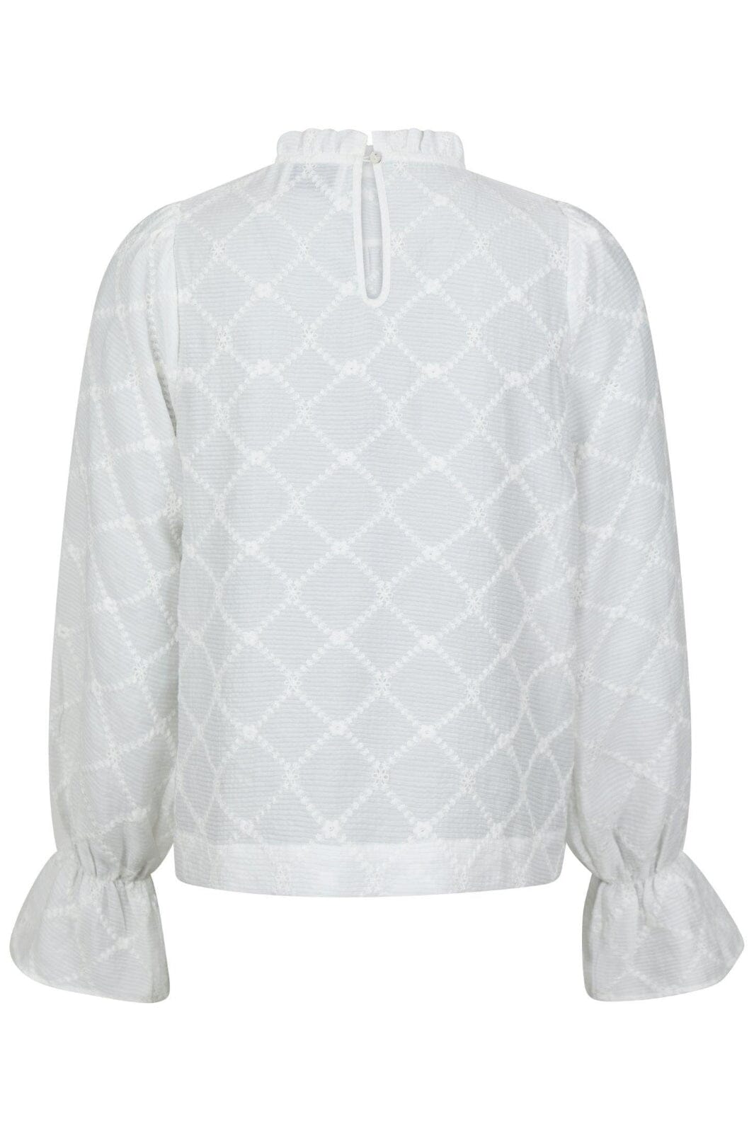 Forudbestilling - Neo Noir - Mamara Square Emb Blouse - White Bluser 