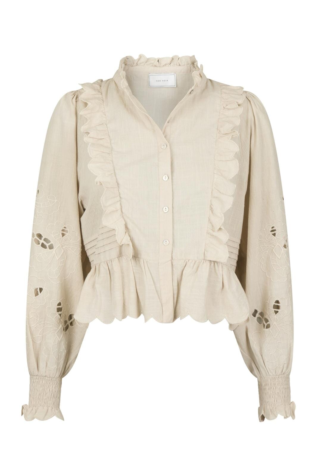 Neo Noir - Petrine Embroidery Blouse - Sand