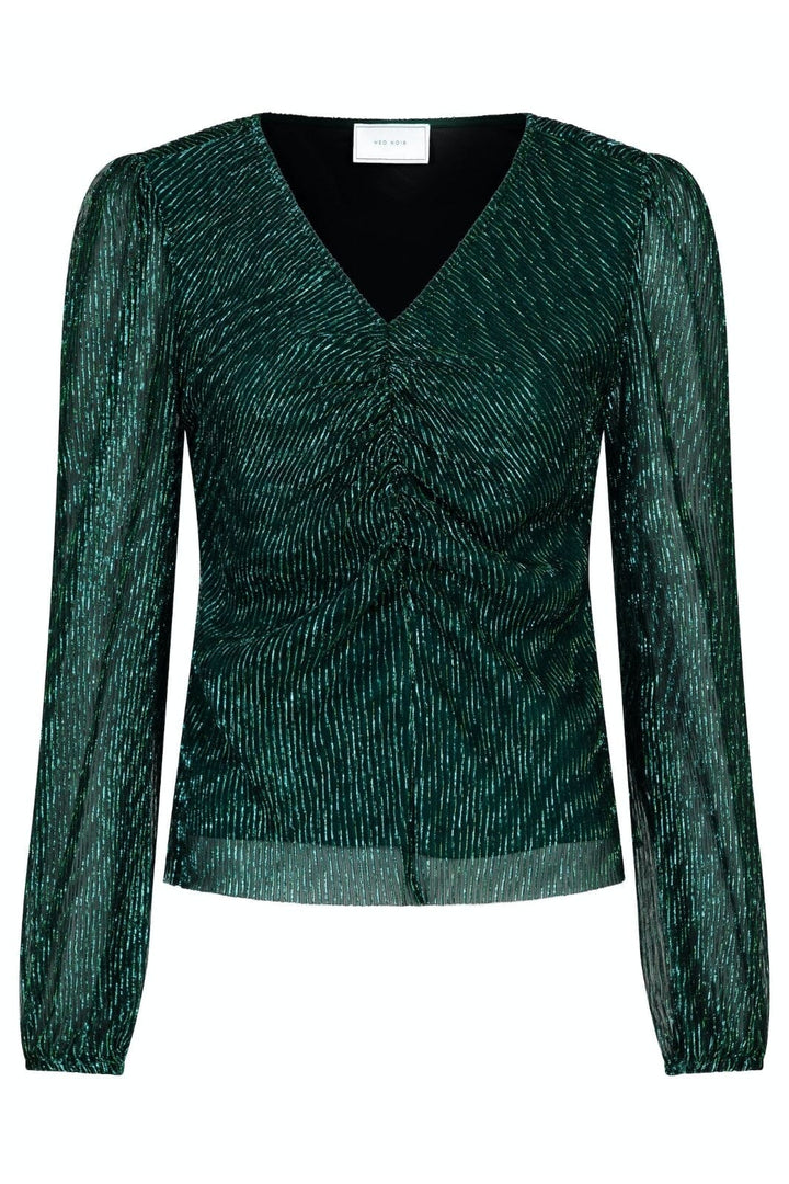 Forudbestilling - Neo Noir - Ralph Glitz Blouse - Green Bluser 