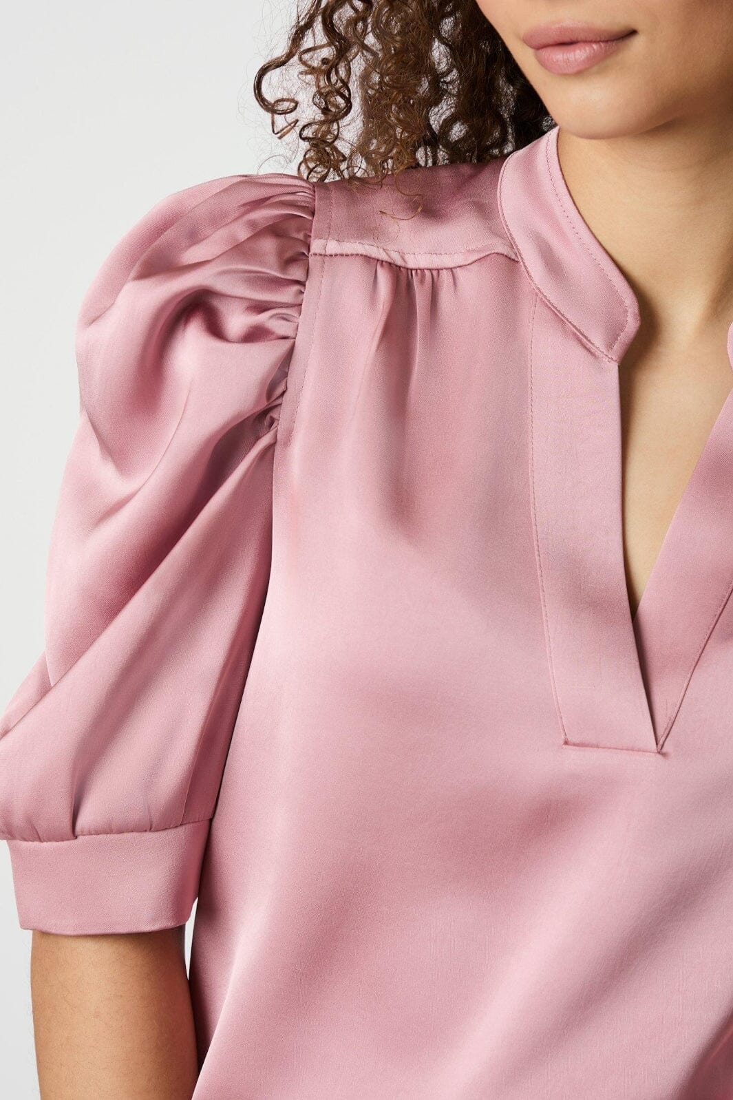 Neo Noir - Roella Heavy Sateen Blouse 162590 - 823 - Evening Rose