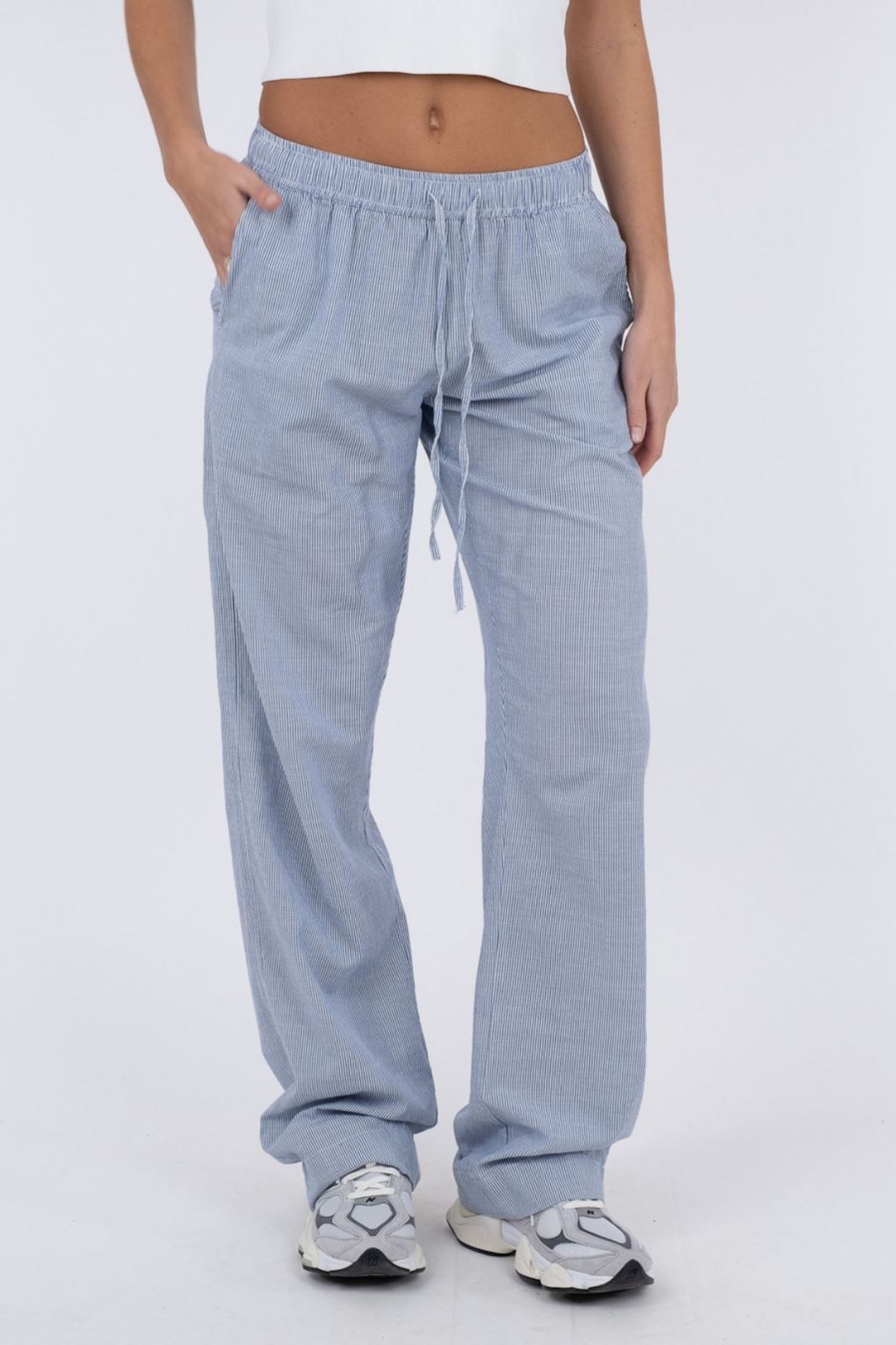 Forudbestilling - Neo Noir - Sonar Mini Stripe Pants - Blue - (Marts) Bukser 