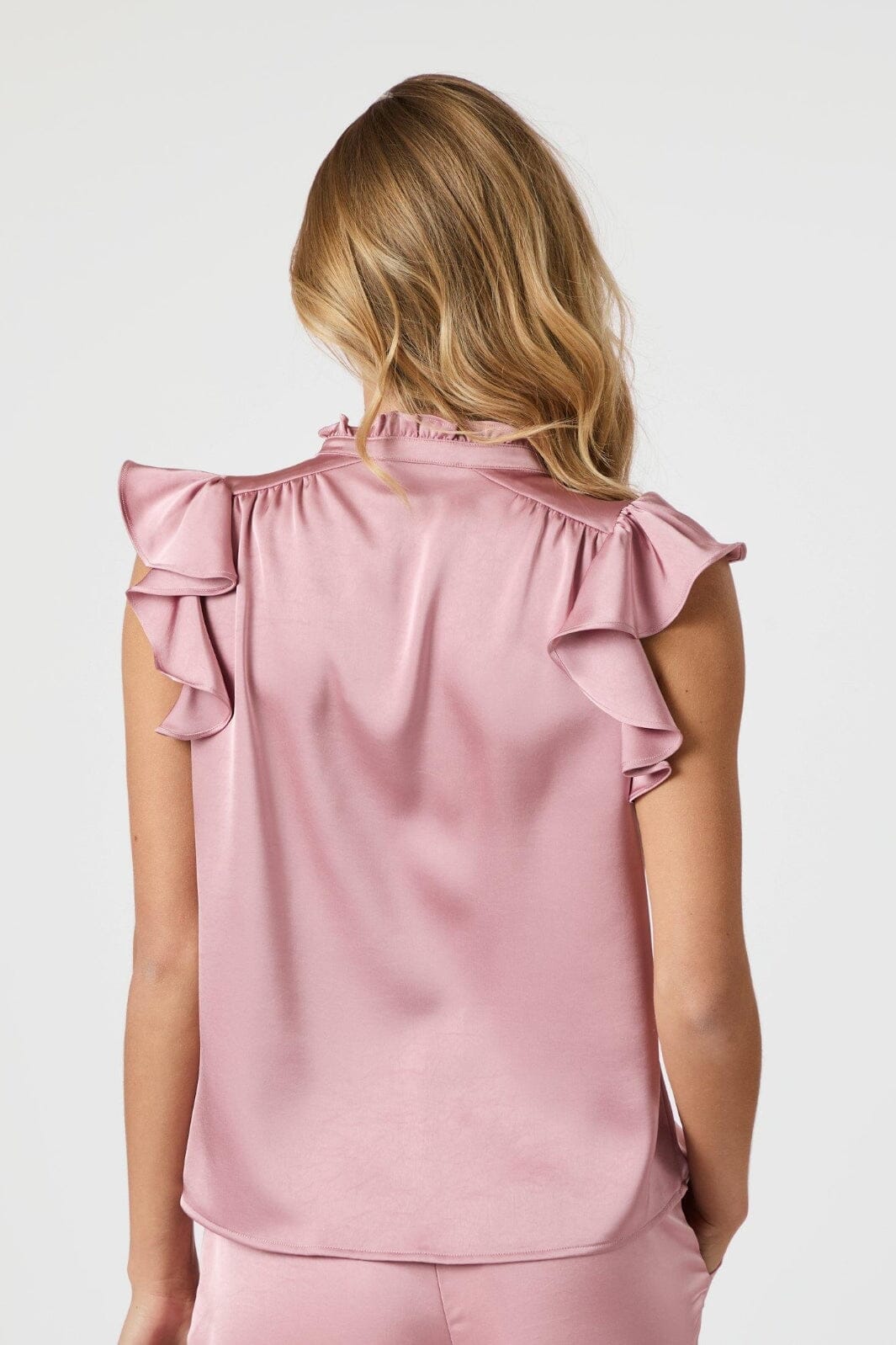 Neo Noir - Stella Heavy Sateen Blouse 162668 - 823 - Evening Rose