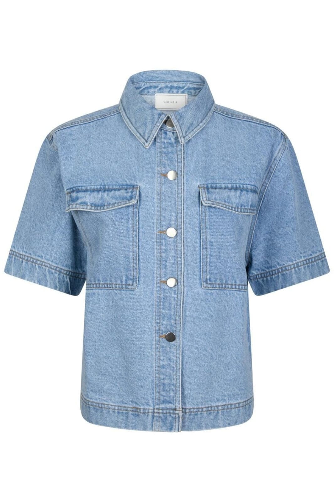 Forudbestilling - Neo Noir - Tiki Denim Shirt 164303 - 407 - Smoke Blue Skjorter 