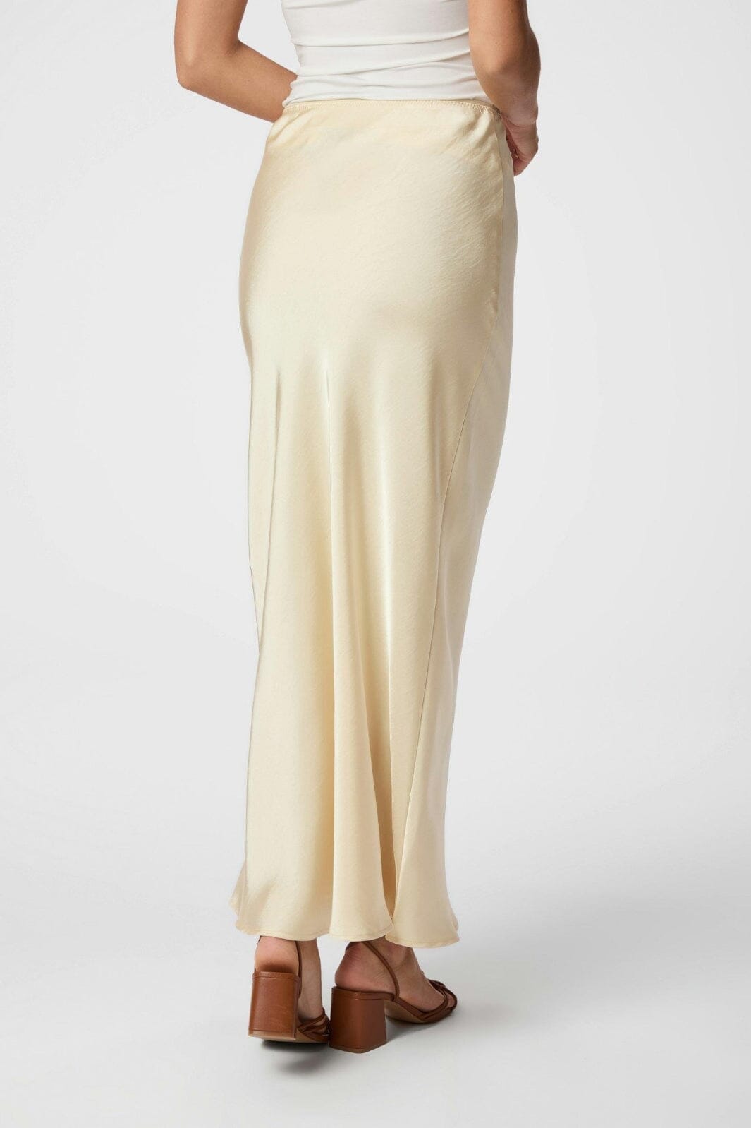 Neo Noir - Vicky Heavy Sateen Skirt 159588 - 191 - Light Yellow