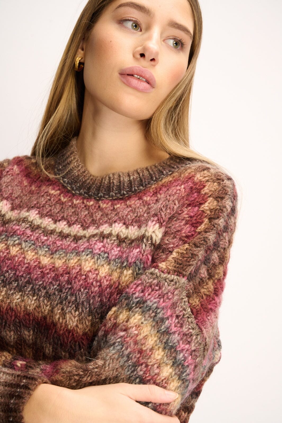 Forudbestilling - Noella - Gio Knit Sweater - 1047 Rust Mix Strikbluser 