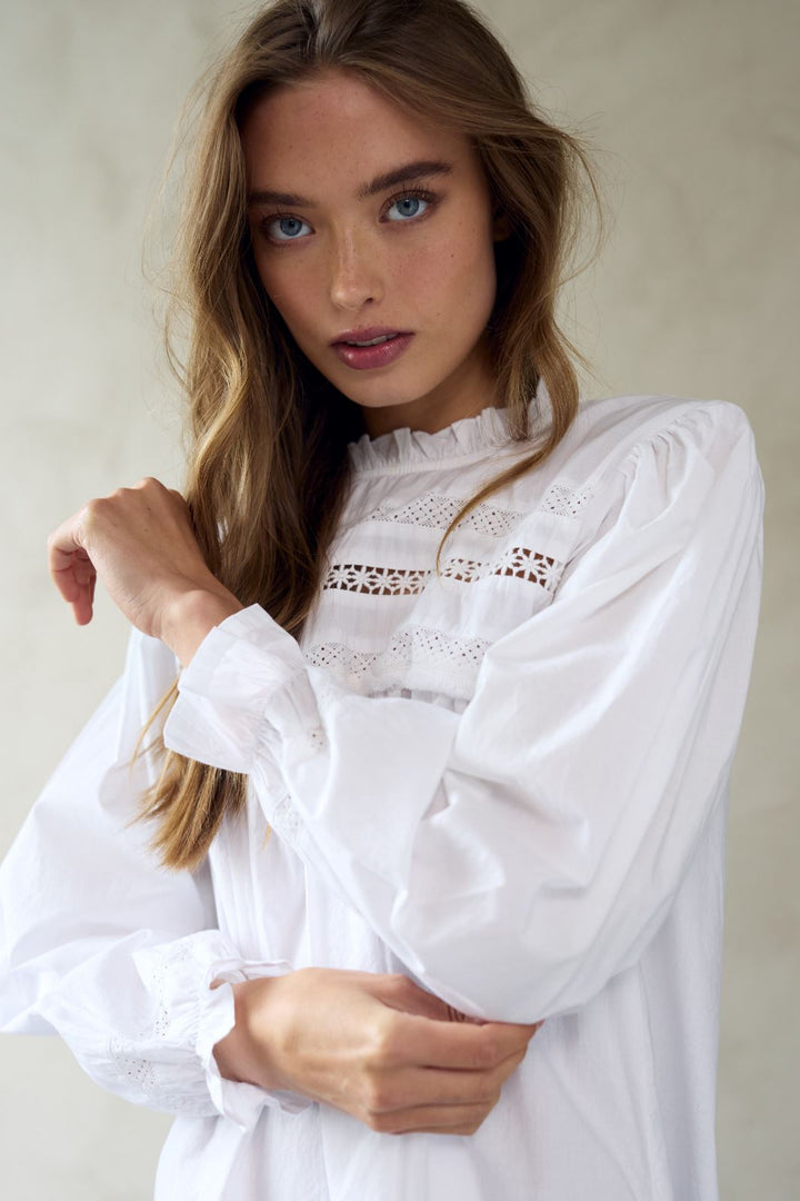 Forudbestilling - Noella - Kendira Blouse - 1249 White Bluser 