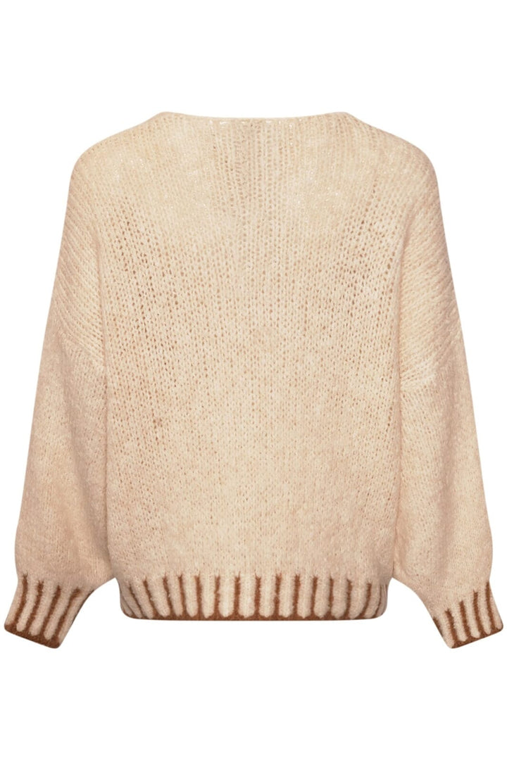 Forudbestilling - Noella - Lydia Knit - 025 Oatmeal Strikbluser 