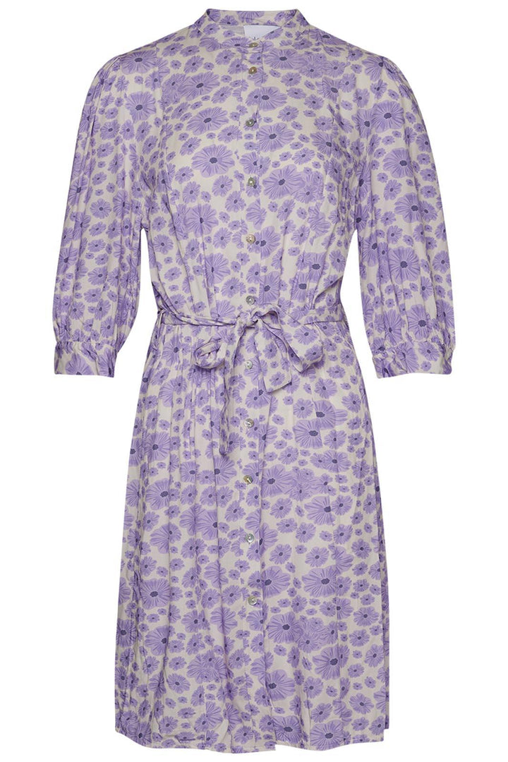 Forudbestilling - Noella - Martha Shirt Dress - Lavender Mini Flower Print (Maj/Juni) Kjoler 