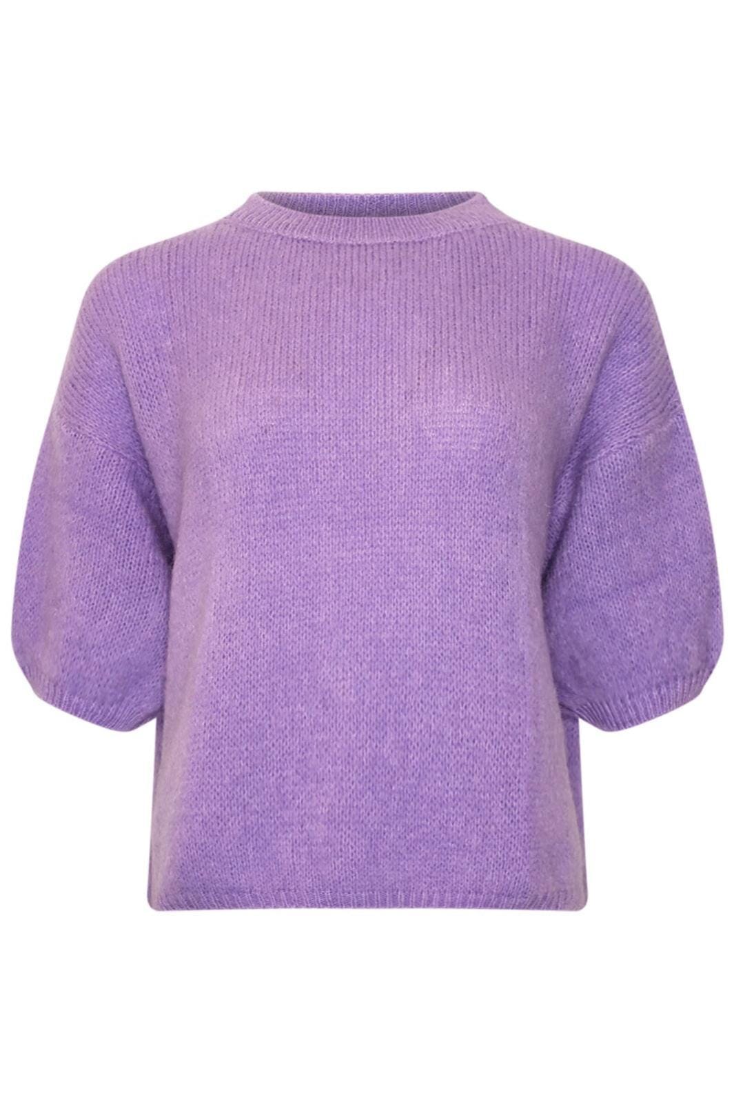 Forudbestilling - Noella - Mimi Knit Jumper - 772 Dark Lilac Strikbluser 