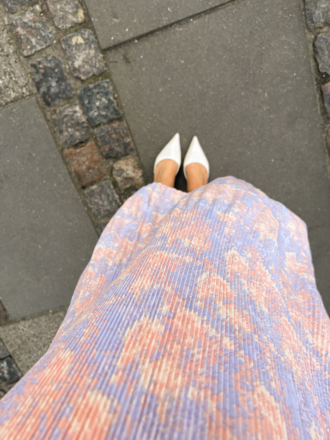 Forudbestilling - Noella - Rebecca Long Dress - Lavender/Apricot Print Kjoler 