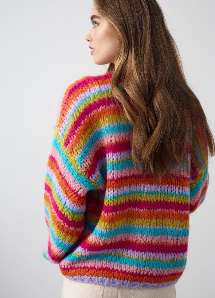 Forudbestilling - Noella - Rima Knit Cardigan - 1288 Rainbow Combo Cardigans 