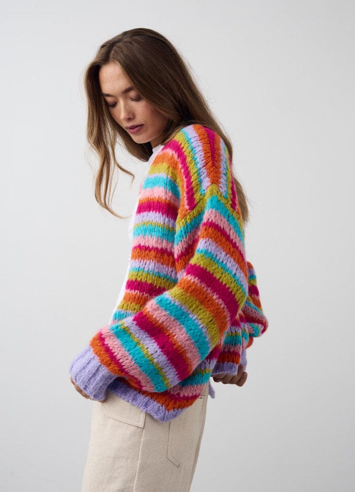 Forudbestilling - Noella - Rima Knit Cardigan - 1288 Rainbow Combo Cardigans 