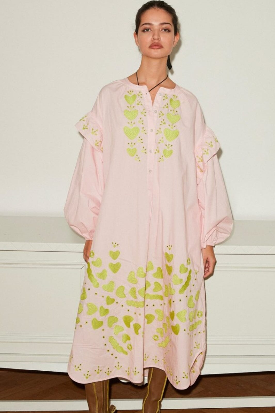 Forudbestilling - Sissel Edelbo - Elisabeth Organic Cotton Dress SE 1198 - Cherry Blossom Kjoler 