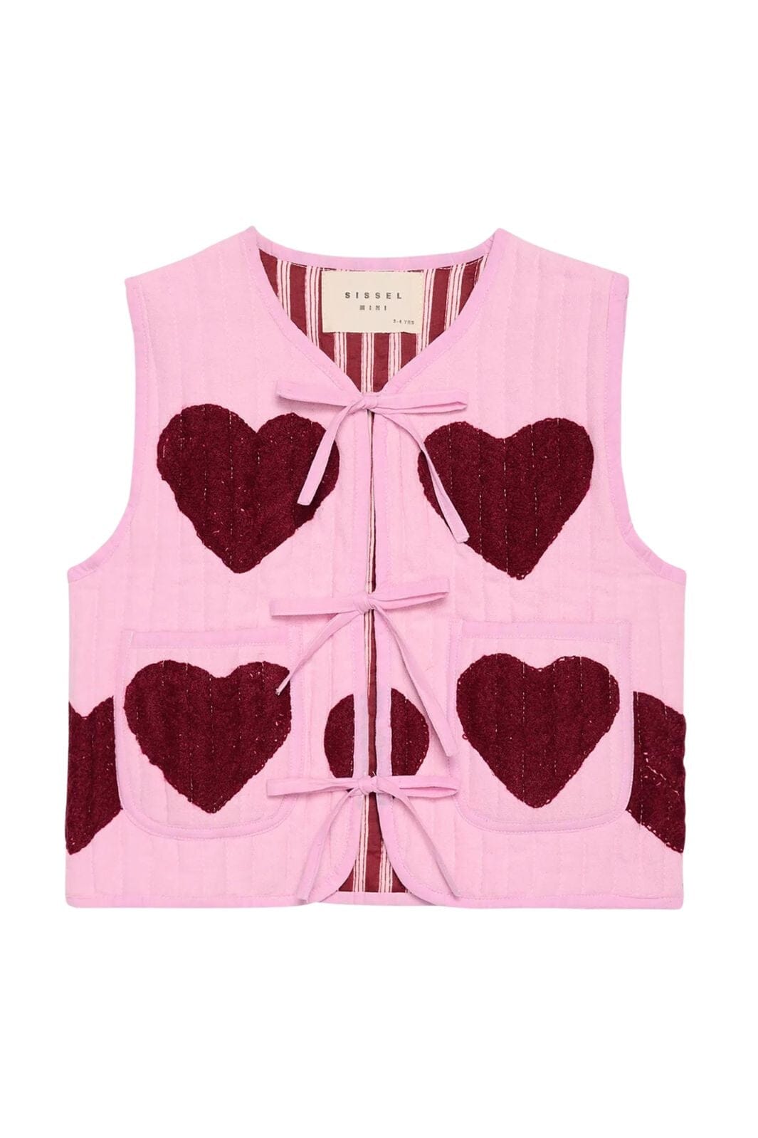 Forudbestilling - Sissel Edelbo - Honey MINI Vest SE 1500 - Burgundy Hearts Veste 