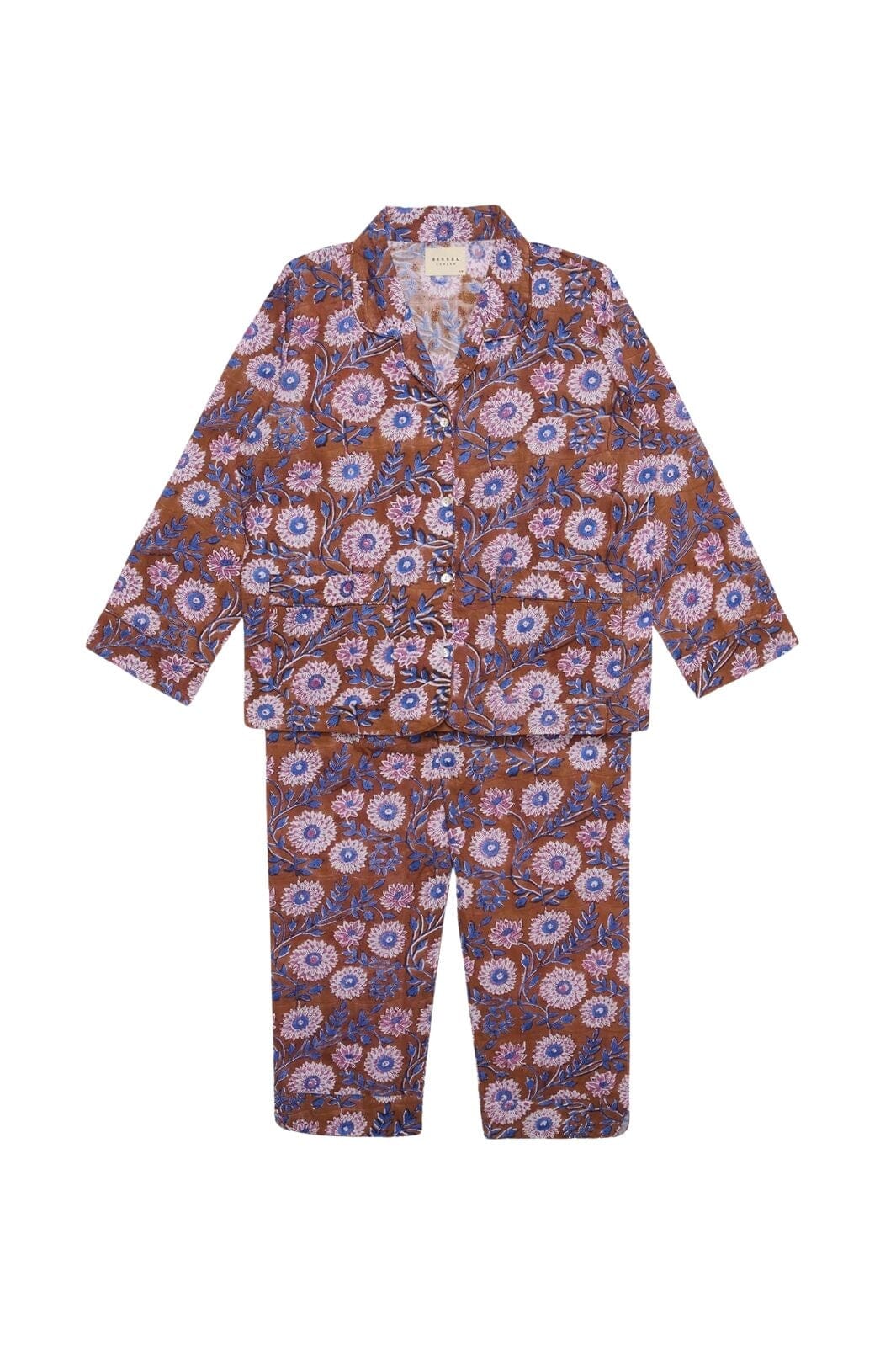 Forudbestilling - Sissel Edelbo - Nuit MINI Organic Cotton Set SE 1365 - Brown Floral Nattøj 