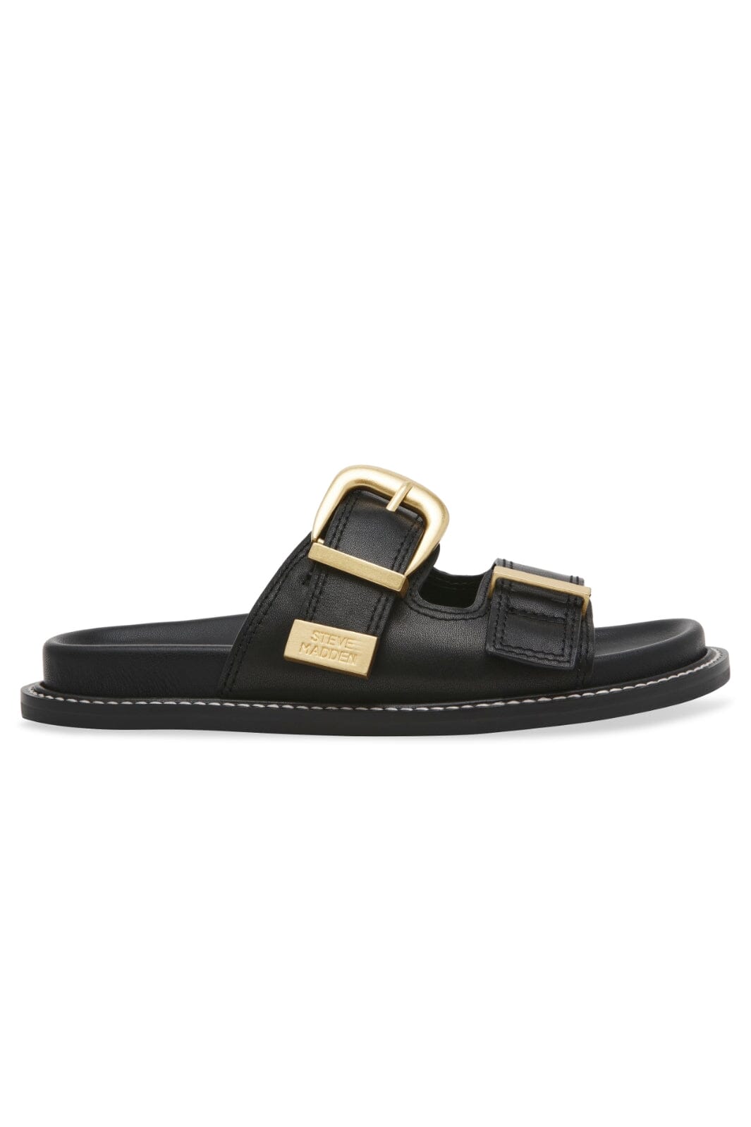 Forudbestilling - Steve Madden - Arch-E Slides SM19000133 - 05O Blk Action Leather Sandaler 