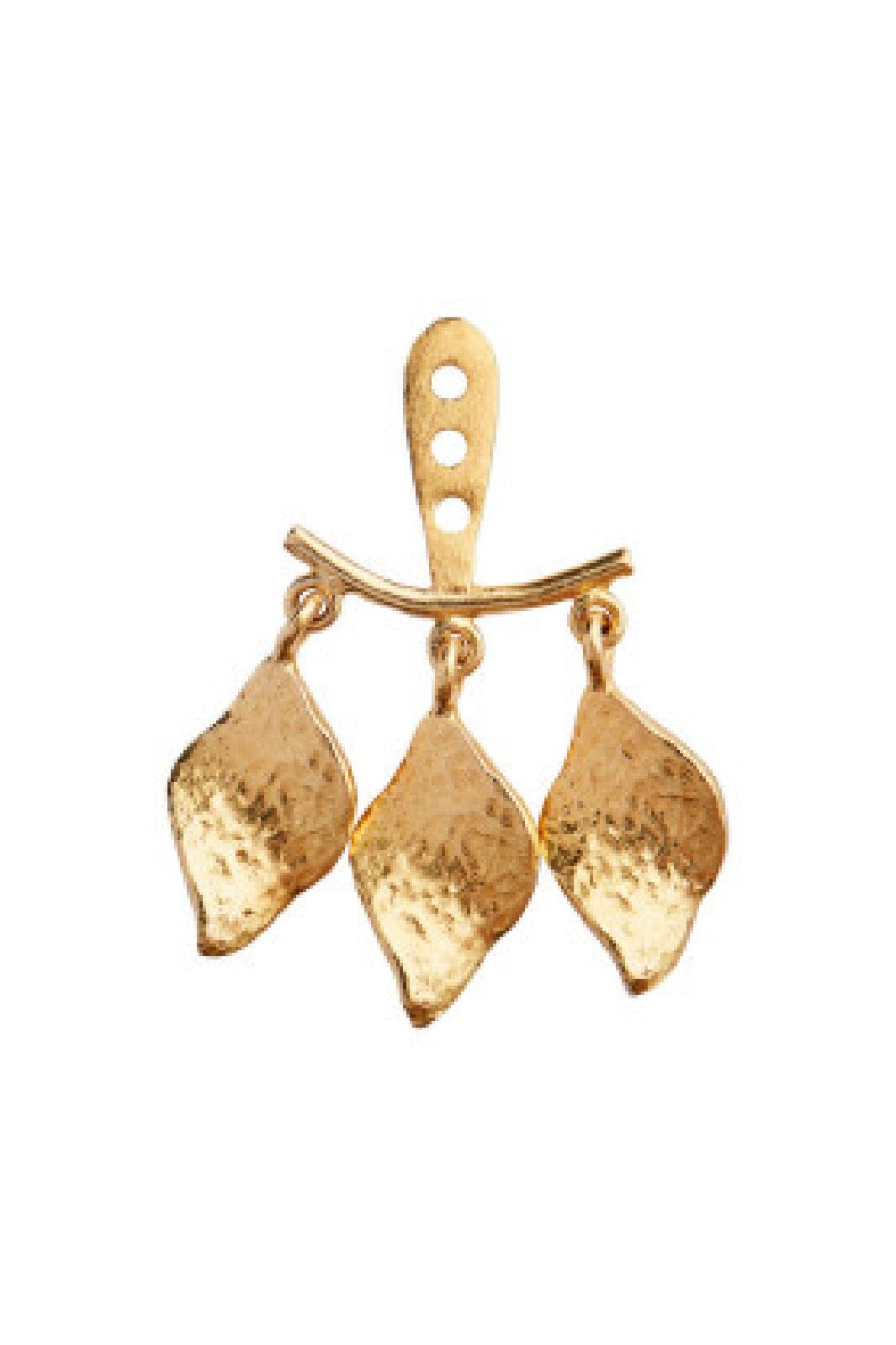 Forudbestilling - Stine A - Three Dancing Ile De L'Amour Behind Ear Earring Gold - 1221-02-S - (Februar/Marts) Øreringe 