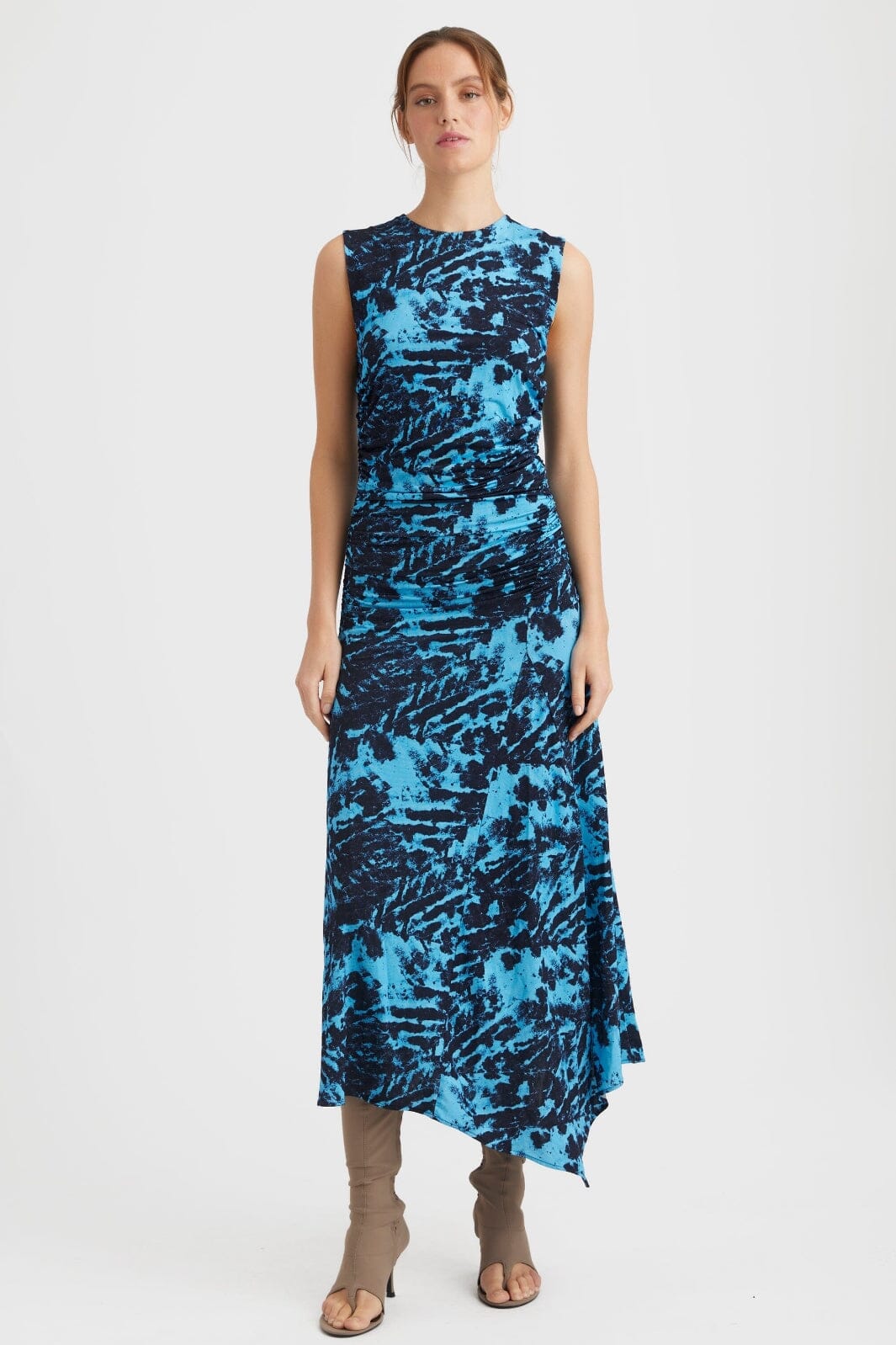 Gestuz - BliaGZ P long dress - Blue structure Kjoler 