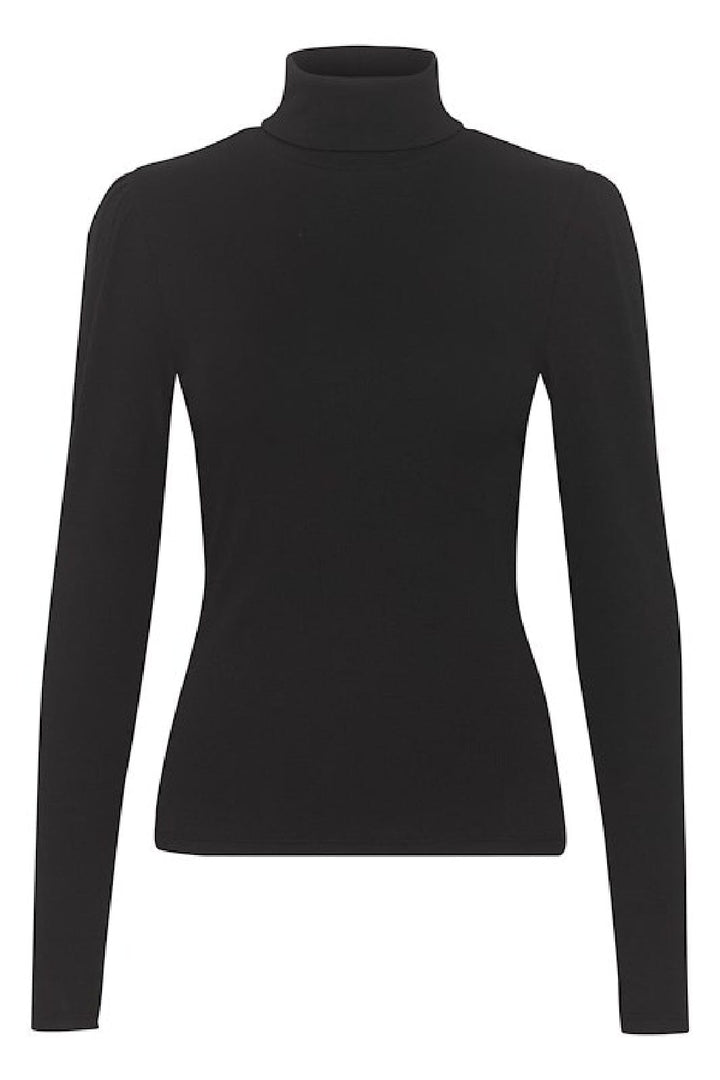 Gestuz - Drewgz Rollneck Puff - 100017 Black Bluser 