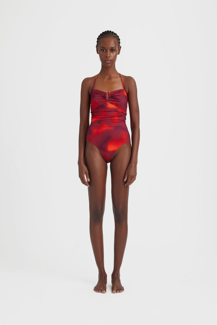 Forudbestilling - Gestuz - KallyGZ swimsuit - Red fire Badedragter 