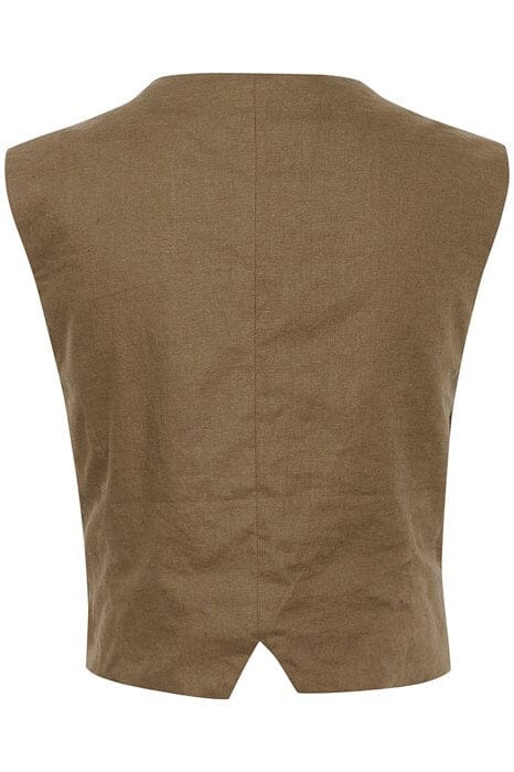 Gestuz - LizaGZ linen waistcoat - Stone Gray Veste 