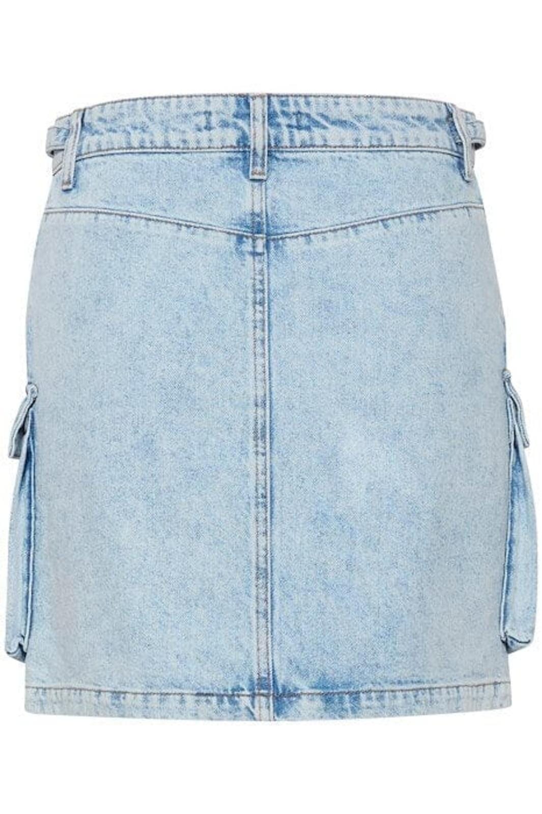 Forudbestilling - Gestuz - MarliGZ HW denim skirt - Mid blue washed Nederdele 