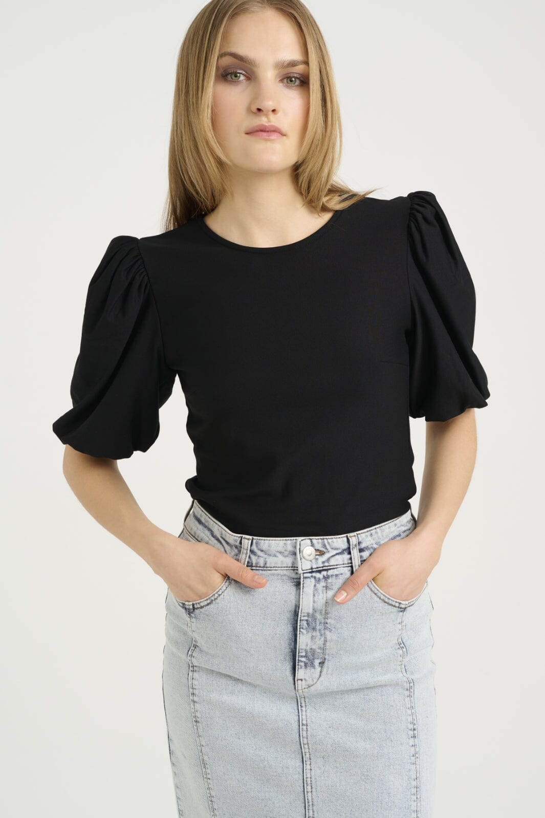 Gestuz - Rifagz Balloon Blouse - 100017 Black