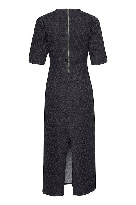 Gestuz - Rozeringz Ss Long Dress - 100642 Dark Black Wash Kjoler 