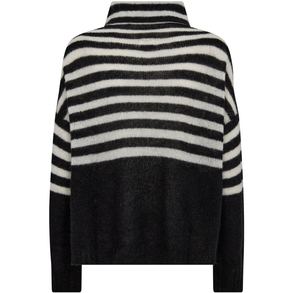 Gossia - Ambrosiago Sweater - Black/offwhite Strikbluser 