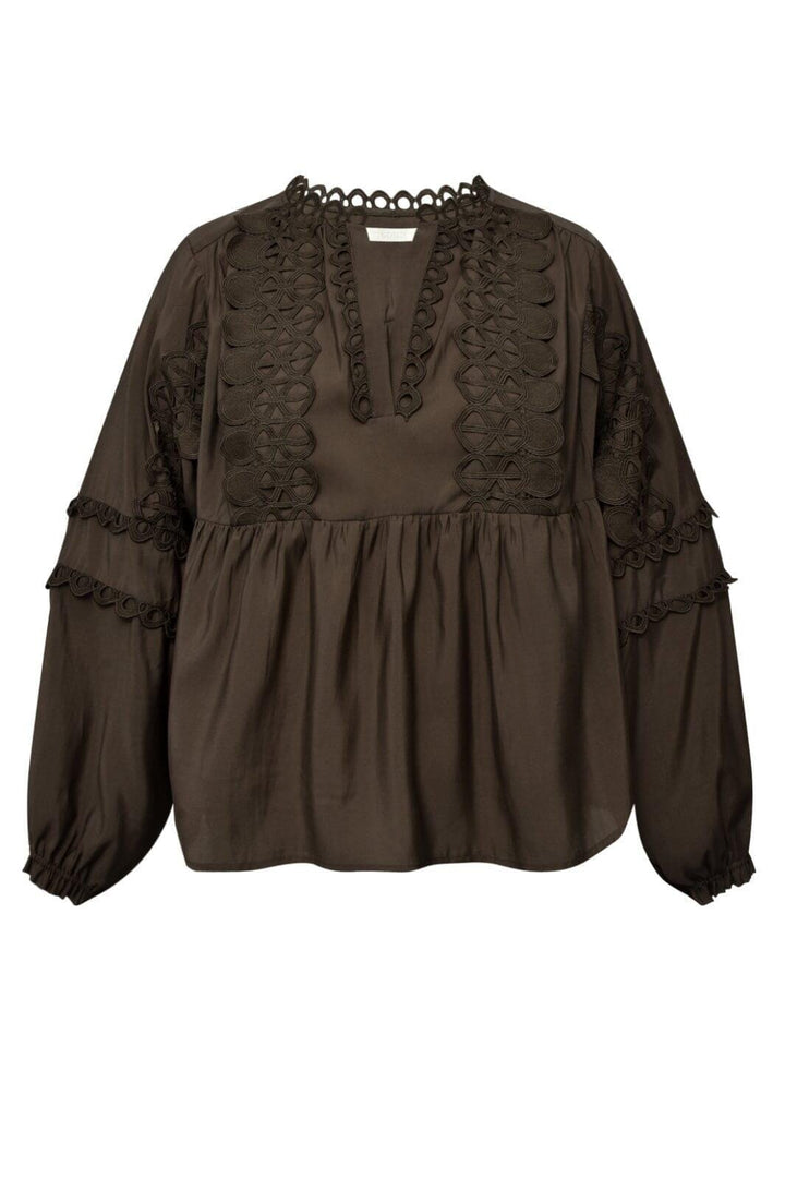 Gossia - Kaiago Lace Blouse - Coffee Bluser 