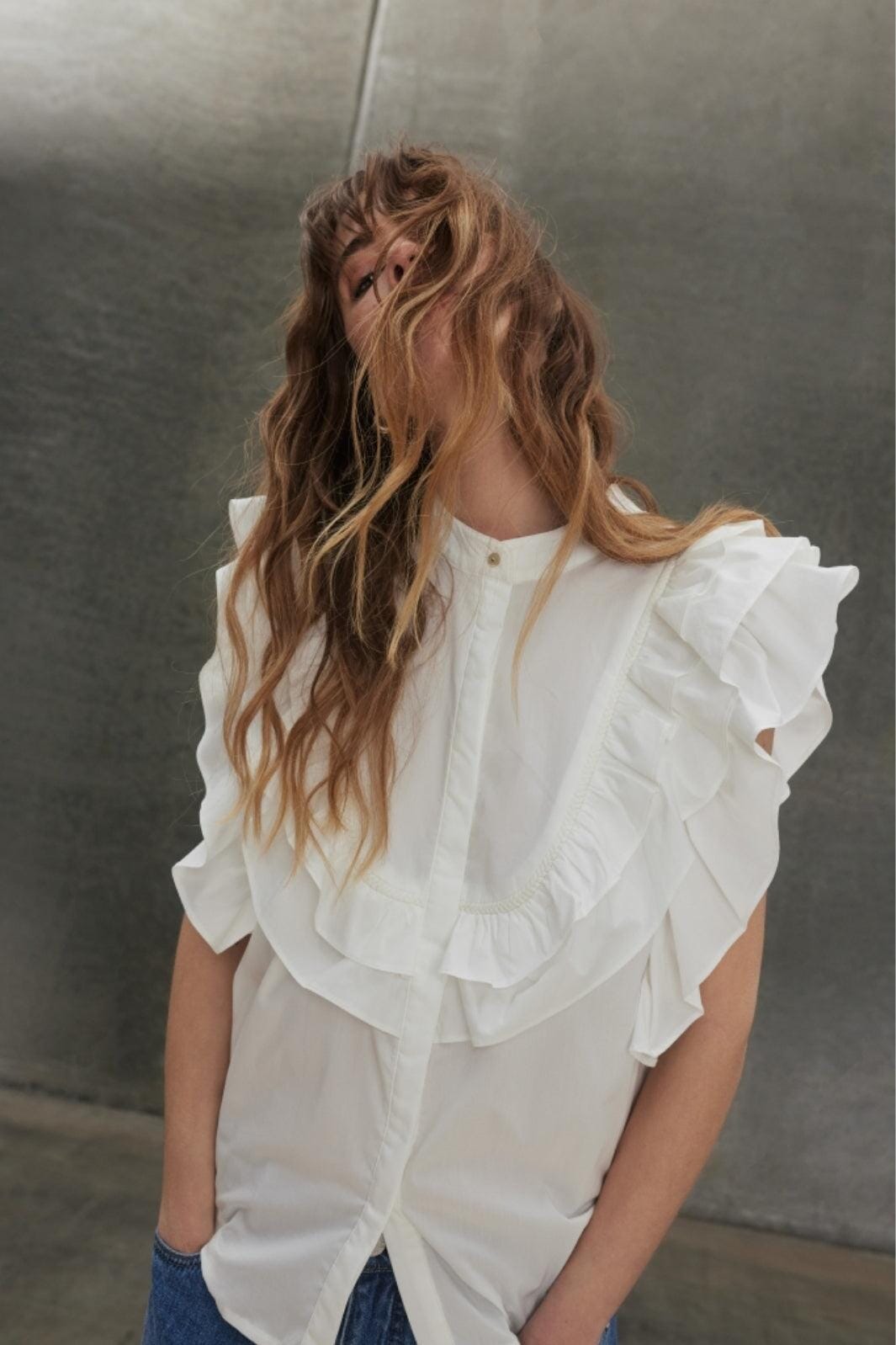 Gossia - Musettego Shirt - Off-White Bluser 