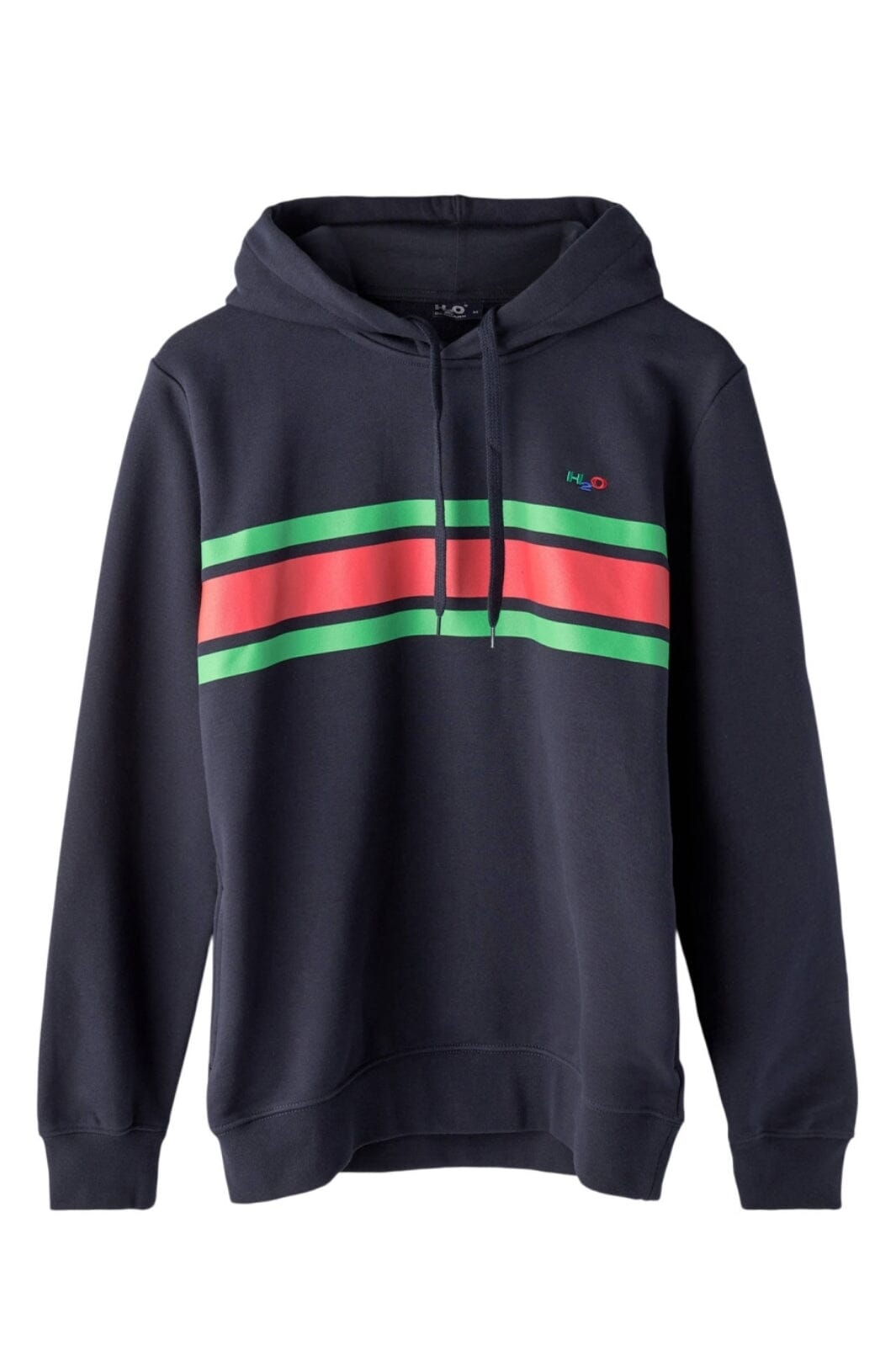 H2O - Gilleleje Sweat Hoodie - Navy/Green/Red Sweatshirt 