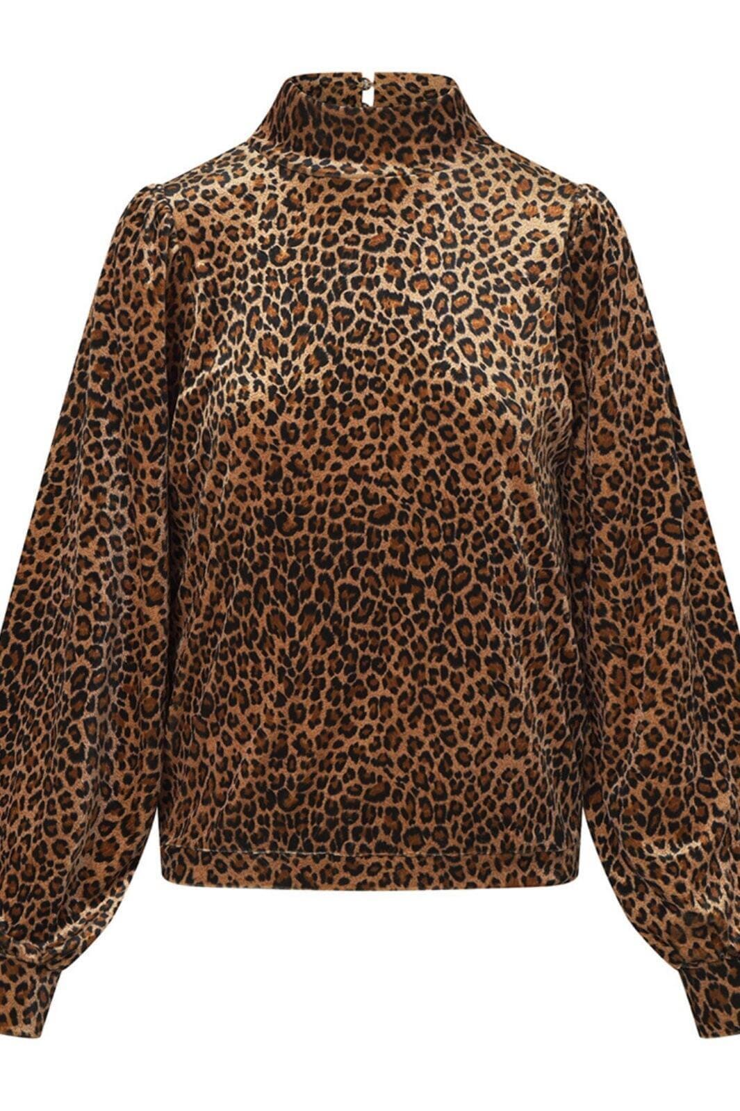 Hunkøn - Angela Velour Blouse - Leopard Bluser 