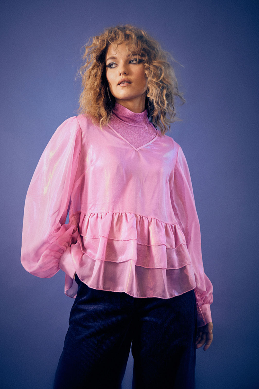 Hunkøn - Pearl Sheer Blouse - Rose Bluser 