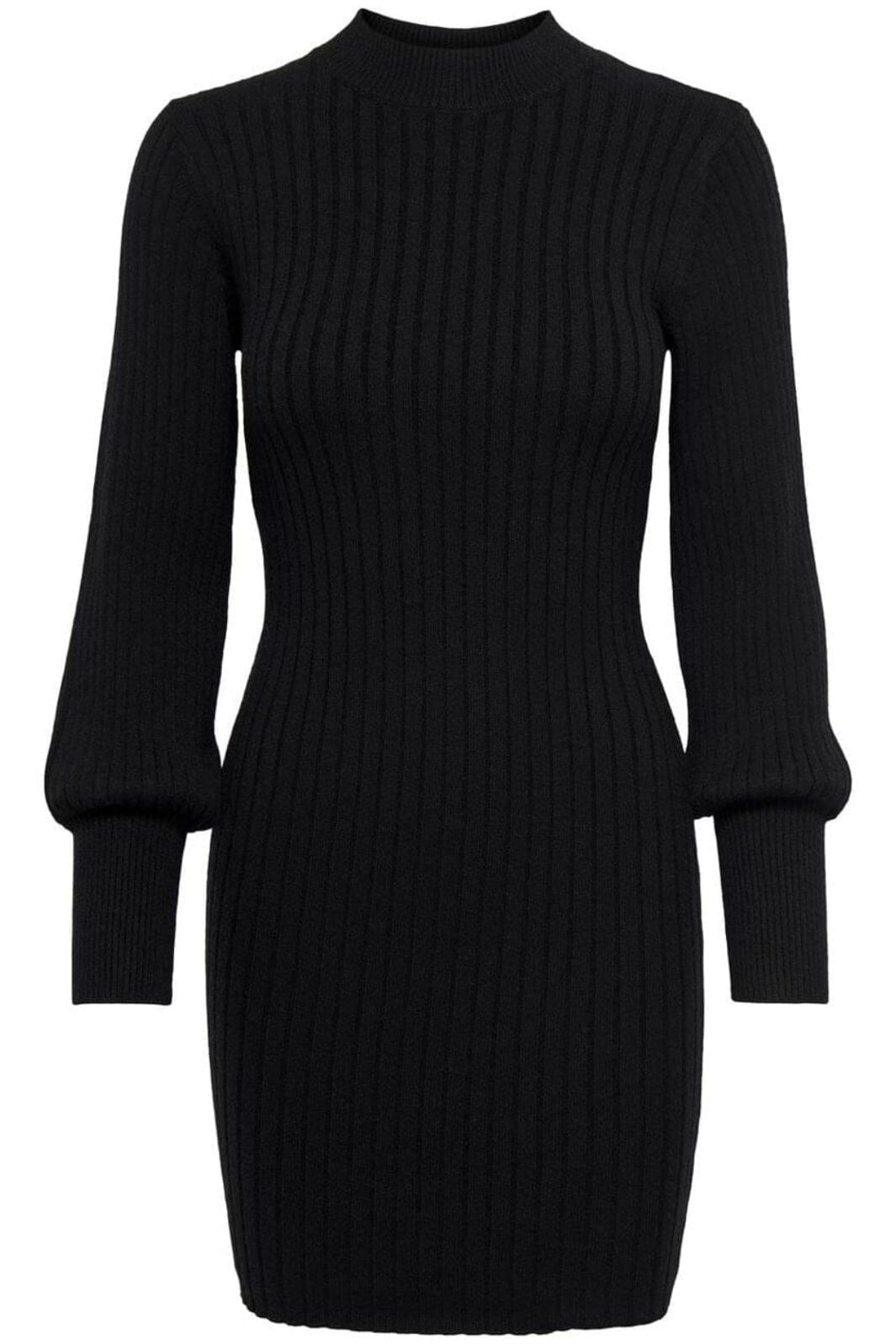 JDY - JDYmagda L/S Volume Sleeve Dress Knt - 4080498 Black Kjoler 