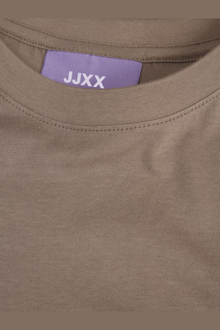 Jjxx - Jxandrea Loose Ss Logo Tee - 3861159 Brindle White Logo