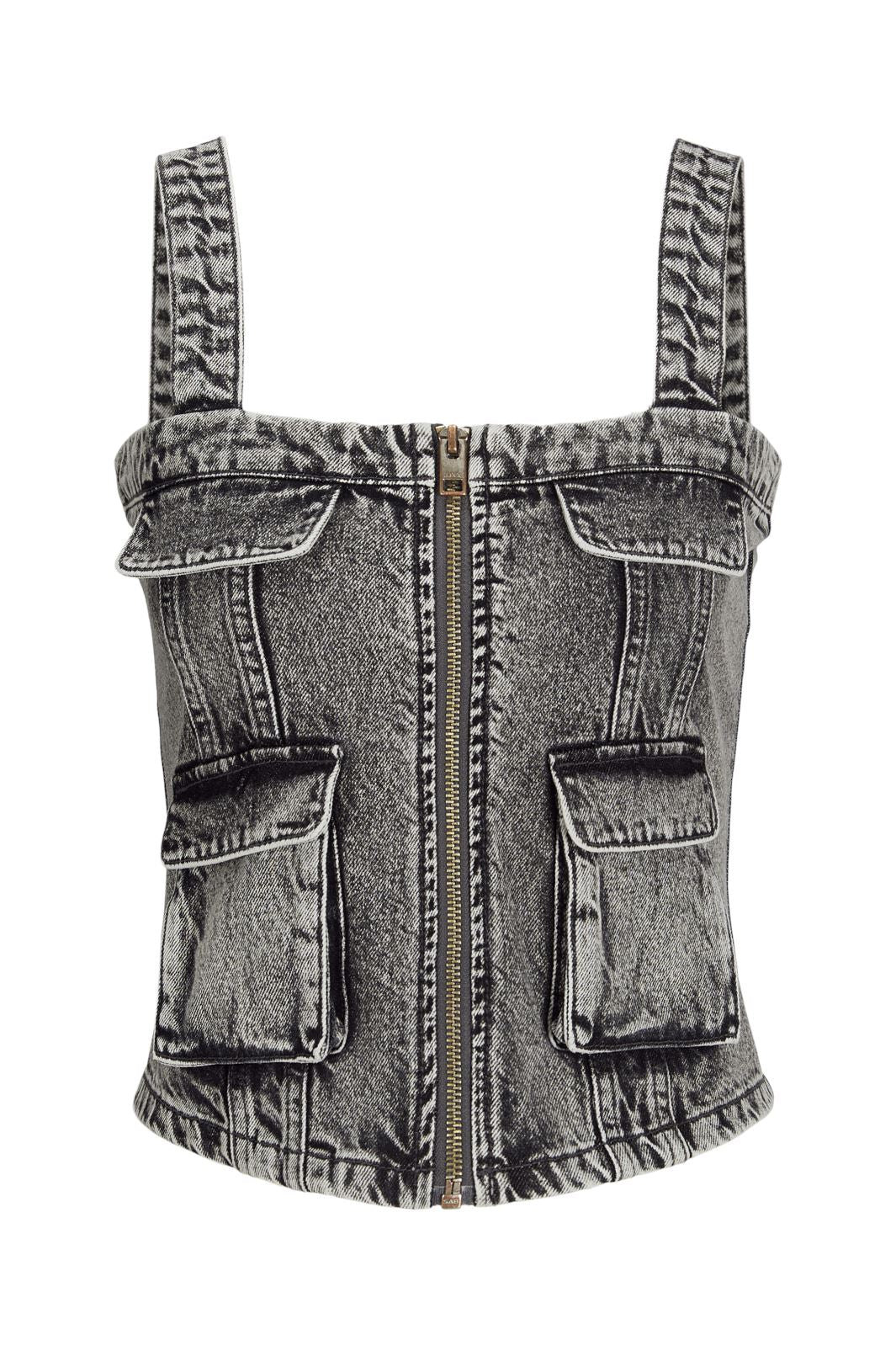 Jjxx - Jxcarolyn Cargo Denim Top - 4646844 Grey Denim