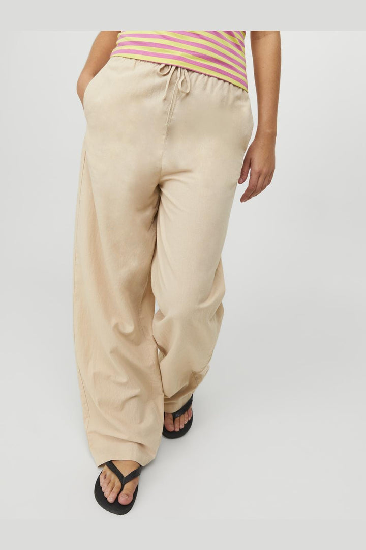 Jjxx - Jxflora Linen Blend Pant Sn - 4388891 Cement