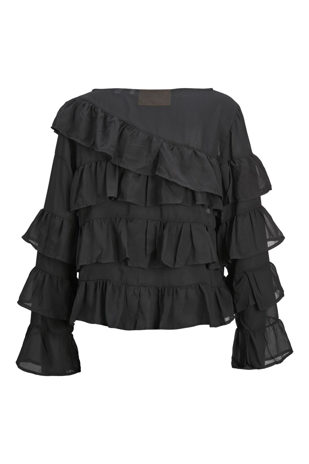 Jjxx - Jxken Ls Chiffon Frill Top - 4642353 Black