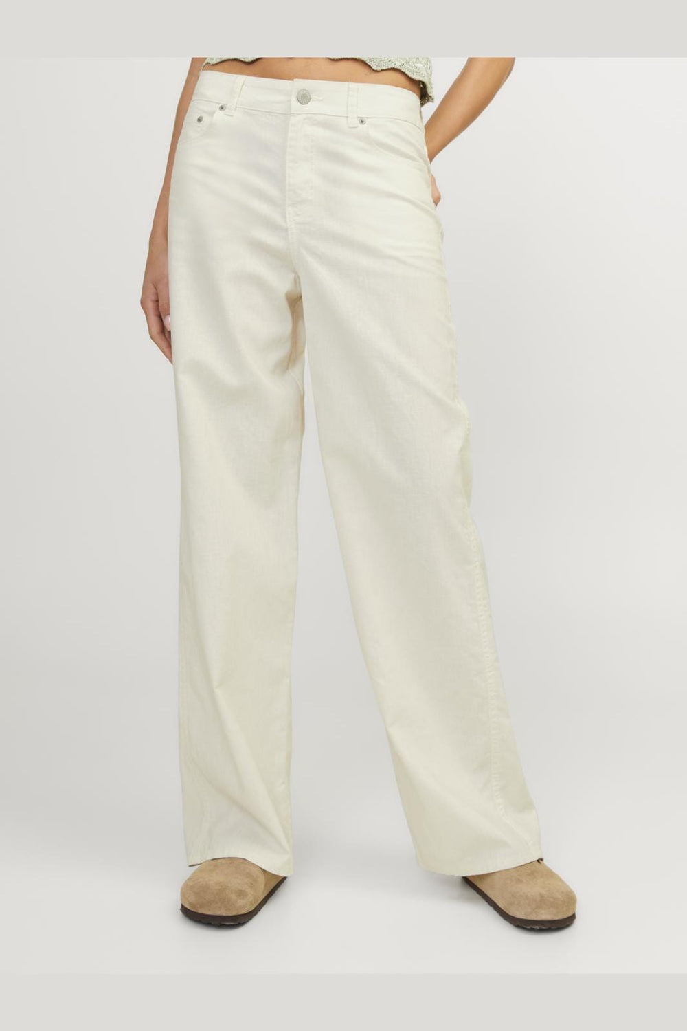 Jjxx - Jxlisa Linen Wide Pant - 4484690 Vanilla Ice